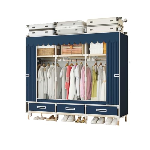 ArluKin Portable Wardrobe Closet Durable and Easy to Assemble Heavy