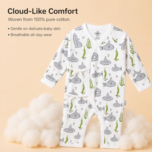 Image of The Mom Store Baby Romper Jabla Style Combo For Boys And Girls | Cotton | Soft Infant Bodysuit | Trendy Stylish Sleepwear For Newborn Baby | Printed | Unisex Comfortable Everyday Baby Wear