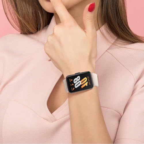 Image of ViCRiOR 3 Pack Stretchy Nylon Solo Loop Watch Bands Compatible with Samsung Galaxy Fit 3, Elastic Braided Strap for Galaxy Fit 3 Band SM-R390 Women Men