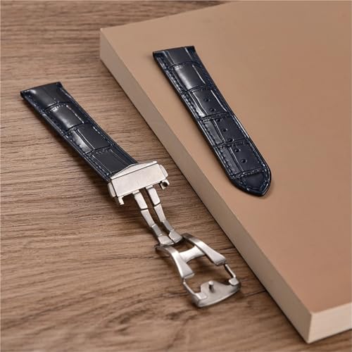 Bracelet de rechange en cuir avec fermoir déployant anti-chute