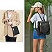 Soperwillton Women Fashion Backpack Purse Anti-Theft Leather Shoulder Bag Travel Multi Pockets Handbag Wallet Set 3pcs