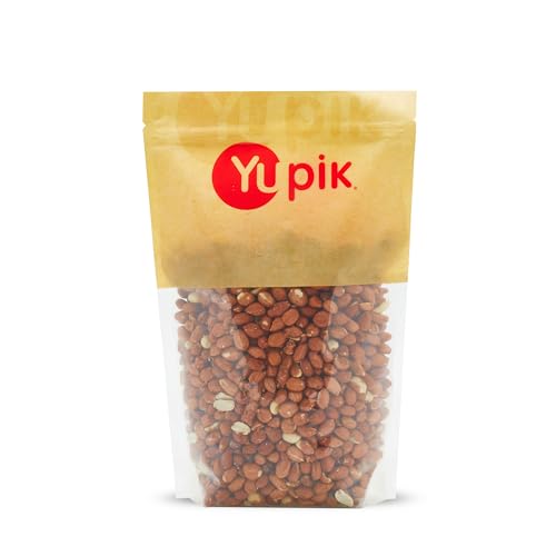 Yupik - Yupik Red Skin Peanuts, Raw, 1 kg, Kosher, Crunchy Nuts, Unroasted, Unsalted, With Skins, Oil-Free, Source of Fiber, Protein Snacks, Ideal for Baking & Cooking