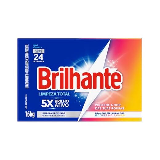 Sabão em Pó Brilhante Limpeza Total 1,6kg