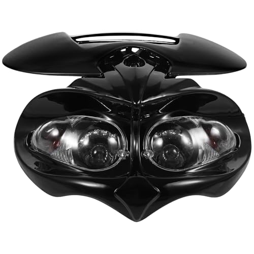 Faro delantero para motocicleta LED estilizado en plástico negro de alta resistencia