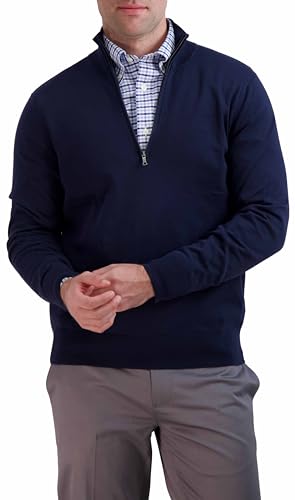 Image of Brooks Brothers Men's Supima Cotton Half-zip Logo Sweater