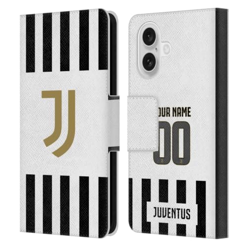 Étui en cuir iPhone 16 Juventus finition haut de gamme personnalisable
