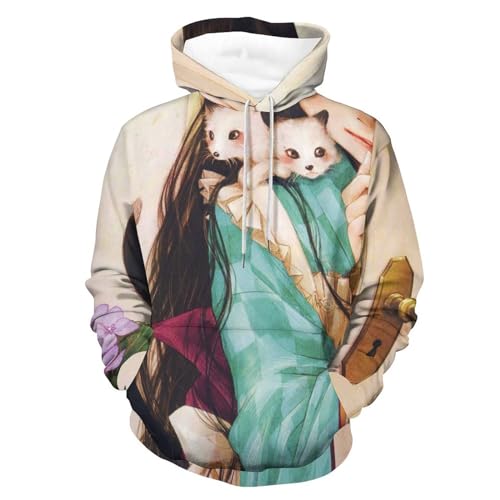 Hoodie et chat sweats à capuche unisexe pull noir taille S pour homme et femme