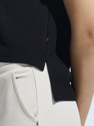 Image of Women's High Low Top with Chest Logo Print