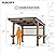 Sunjoy Wooden Grill Gazebo 10 ft. x 11 ft. Outdoor Cedar Frame BBQ Gazebo, Backyard Hot Tub Gazebo with Aluminum Hardtop Roof, Privacy Screen and Bar Shelves by SummerCove