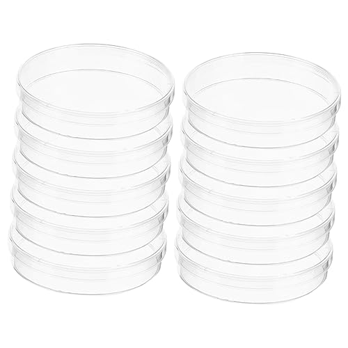 MUSISALY Lab Tissue Culture Dish 10pcs Plastic Petri Dishes Cell Culture Plate Reaction Plate Science Laboratory Supplies