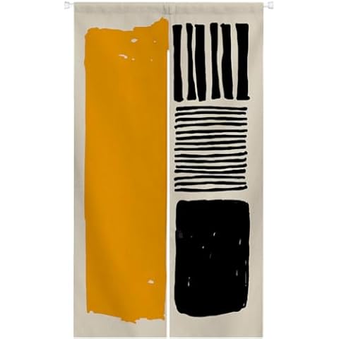 Ofat Home Doorway Curtain Colour Clash Japanese Noren Tapestry, Wall Hanging for Kitchen Bathroom Bistro Partition Shading Bedroom Decoration, Customizable, 33.5X 59 in (Style*1) Cover