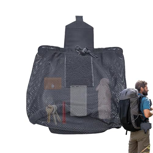 Bolsa de basura plegable de malla, contenedor de reciclaje de comestibles de bolsillo, bolsas de compras portátiles de malla, bolsa de compras grande