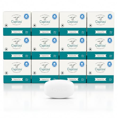 Caprina Fresh Goat Milk Bar Soap, Fragrance Free, Unscented, 5 oz, 12-Pack image 2