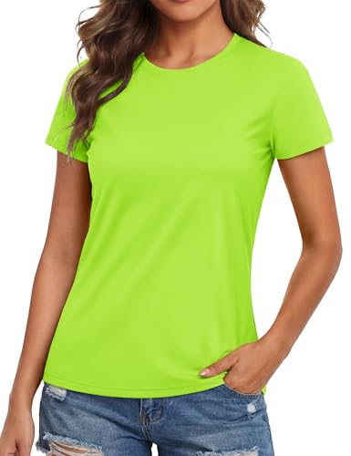 Image of MAGCOMSEN Women's Short Sleeve T-Shirts UPF 50+ Sun Protection Shirts Quick Dry Athletic Running Workout Tops Rash Guard
