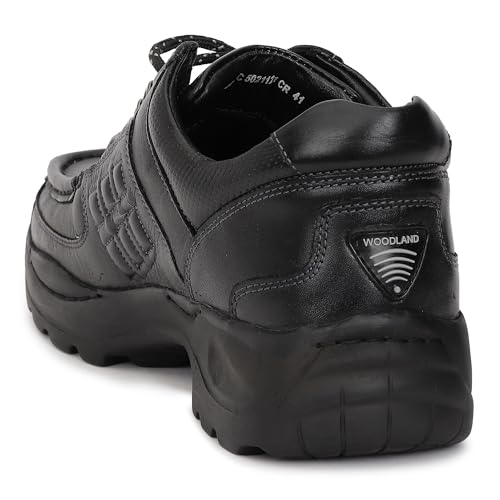 Image of Woodland Black Casual Shoes - Premium Stylish Trendy Fashion Footwear, Comfortable & Durable Design, Perfect, Casual Outings, Office, Lightweight Shoes