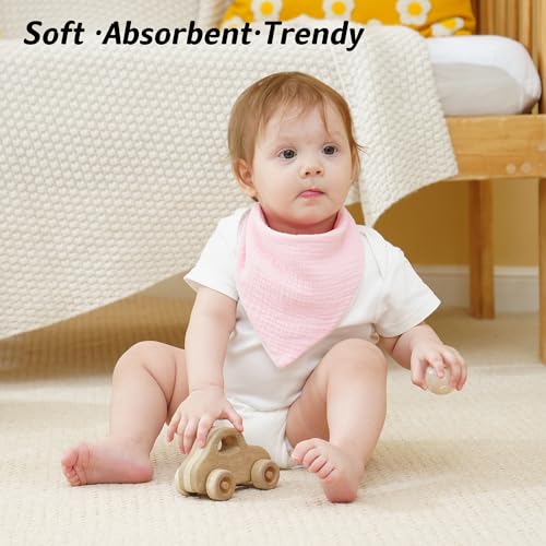 Muslin Baby Bibs Baby Drool Bandana Bibs for Baby Girls Boys Infant Newborn Toddler Drooling and Teething3
