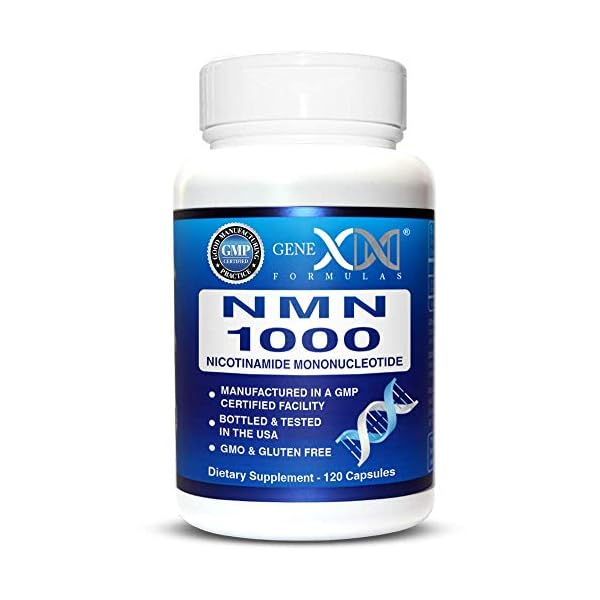 NMN-Stabilized-Form-1000mg-Per-Serving-Nicotinamide-Mononucleotide-Direct-NAD-Supplement-120-Capsules Genex Formulas Supplements - 99% Pure Shelf Stabilized Supplement Capsules for Increased NAD Levels & Healthy Aging, GMP…