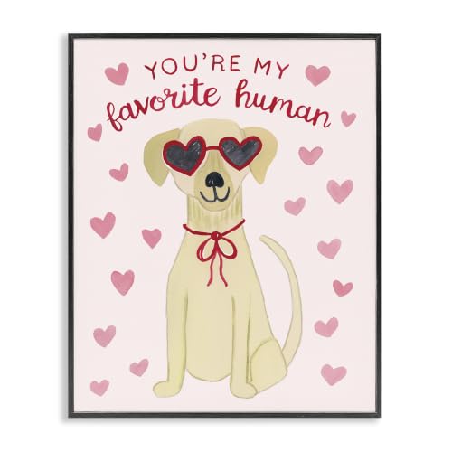 Favorite Human Dog Hearts Sunglasses, 11 x 14 Inch Framed Giclée Print