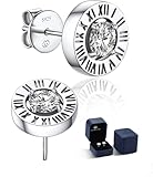 MomentWish Moissanite Earrings, 1 Carat Lab Created Moissanite 925 Sterling Silver Solitaire Earrings Anniversary Mother's Day Gift for Mom Wife Girlfriend-5mm