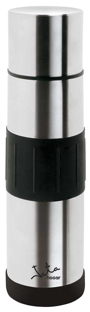 Jata Hogar 750 ml Thermos, 7.50 x 7.50 x 30.5 cm, Silver and Black