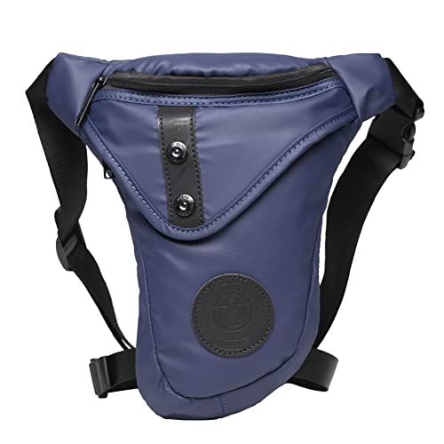 Yotonna(ヨトンナ) 薄型 レッグバッグ バイク用 防水加工 レッグポーチ 多機能ウェストポーチ メンズ 軽量 ホルスターバッグ ミリタリー 戦術 自転車 登山 全6色 (TypeB-ダークブルー)