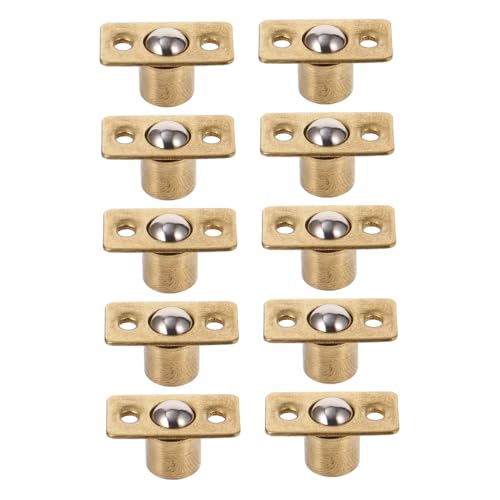 SOPOTUTU 10 piezas Pestillos de Bola de Cobre para Puertas de Armario Cierre Resistente y Duradero Accesorios para Muebles con Cierre Invisible Material Sólido y Lujoso Montaje Jambal