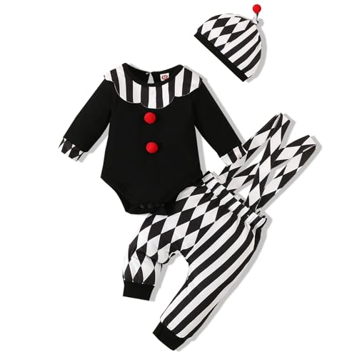 Gakizon Baby Boy My 1st Halloween outfits,baby Toddler Boy Clown Outfits Funny Killer Clown outfits