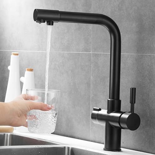 Mitigeur à 2 leviers noir pour équiper une cuisine moderne et ouverte - 7