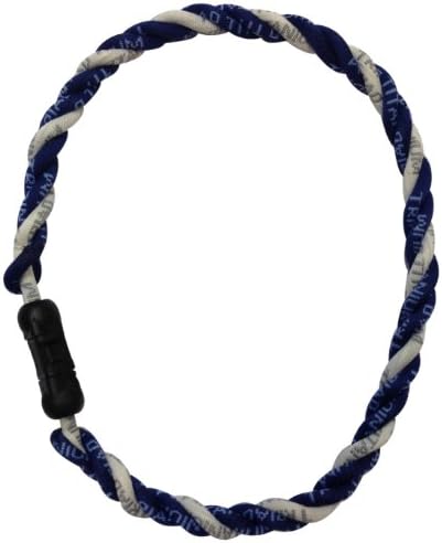 Pinnacle Sports Triad Titanium Triple Necklace, Navy/White, 22-Inch