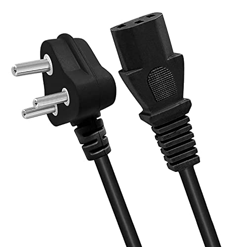 Image of Technotech Computer Power Cable Cord for Desktops PC and Printers /Monitor SMPS Power Cable (3 Meters - Black)