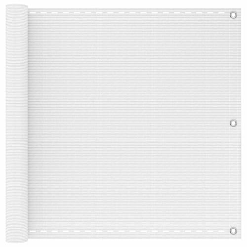 Brise-vue balcon coupe-vent blanc contre le vis-à-vis 90x1000