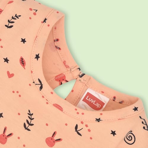 Image of LuvLap Baby Girls 100% Cotton Full Sleeve Girl Frock, Pack of 02