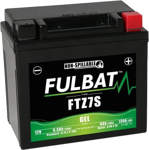 Batterie Fulbat FTZ7S SLA GEL 12V 6.3Ah moto scooter quad