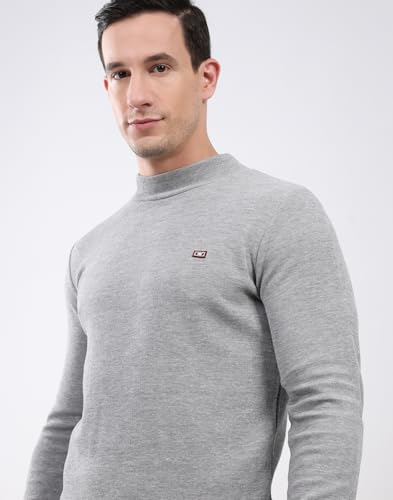 Image of Monte Carlo Mens Regular Fit Full Sleeve Solid T Neck Winter Tshirt (Pack of 1)