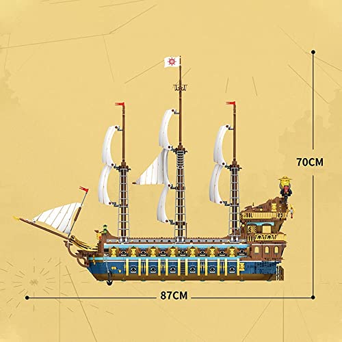 Piratenschiff Technik Bausteine, 66011 Reobrix Schiff Spielzeug Bausatz Modular Buildings, Segelschiff Modellbausatz… – Bild 6