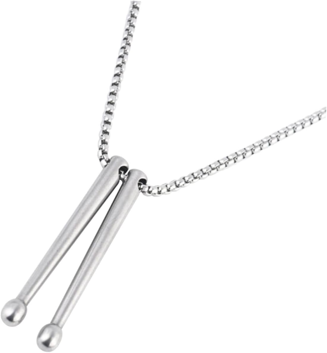 LIFKOME Drumstick Necklace Punk Pendant for Women