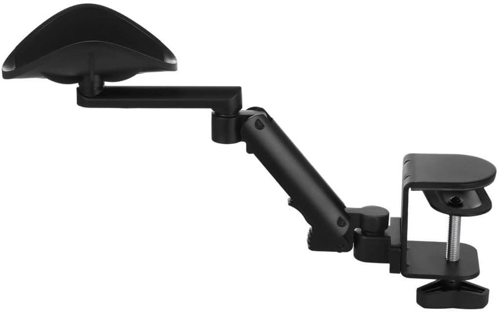 Computer Table Elbow Support, Clamp-On Arm Support, Ergonomic Elbow Rest Holder, Adjustable Desk Armrest, Comfortable Table Extension Platform for Home Office