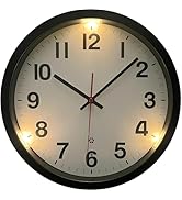 Amazon.com: eYotto Lighted Up Wall Clock, 12 Inch Night