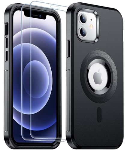 Coque iPhone 12 antichoc et résistante aux chutes Magsafe noir