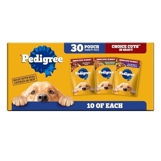 Pedigree Choice Cuts in Gravy Wet Dog Food, Adult Soft Wet Dog Food, Variety Pack, 3.5 oz. Pouches, 30 Count