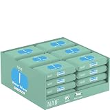 Naïf - Salviette senza plastica - 1296 pezzi (24 confezioni da 54 salviette ciascuna) - Cura del sederino, del corpo e del viso del bambino - 99% acqua - 0% profumo e alcol