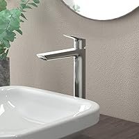 hansgrohe Logis - Waschtischarmatur ohne Ablauf, Wasserhahn Bad mit Auslauf Höhe 232 mm, Mischbatterie Waschbecken wassersparend (EcoSmart), Chrom, 71258000 – Ansicht 4