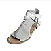 Sandalen Schuhe Frauen Mode Casual Fisch Mund Hollow Low Heel Flat Large Size (40,3weiß)
