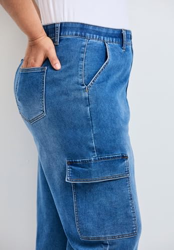 Women's Plus Size Cassidy Wide Leg Cargo Jean4