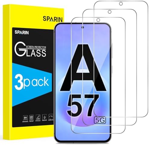 SPARIN für Samsung Galaxy A57 5G Panzer Schutz Glas, 3 Stück | HD-Klar, Kratzfest Schutzfolie, 6,6 Zoll, 9H Härte Ultrabeständig