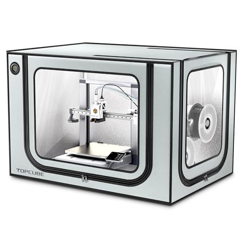 TOPCUBE 3Dプリンターエンクロージャー Bambu Lab A1コンボ用 大きな透明ウィンドウエンクロージャー LEDライト付き 耐火性 防塵 ノイズリダクション 常温 3Dプリンターカバー 838x588x588mm