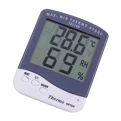 Yardenfun Thermometer Digital Humidity Meter Lcd Digital Indoor Moisture Meter Digital Moisture Meter Hygrometer Humidity Gauge Indoor Temperature Measuring Tool Monitor Electronic White