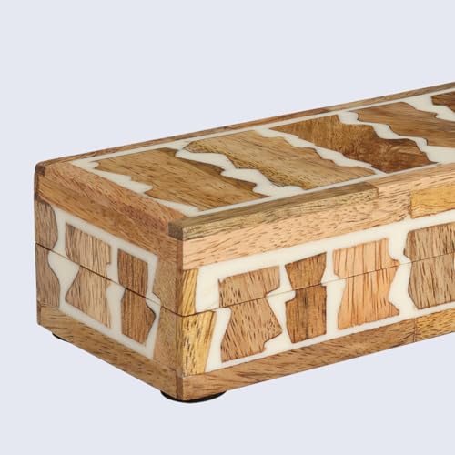 Image of Handicrafts Home 10x2.5x1.5 Decorative Box Handmade Storage Organizer Boxes with Lids Keepsake Gift Trinket Box Display Box, Kept Safari