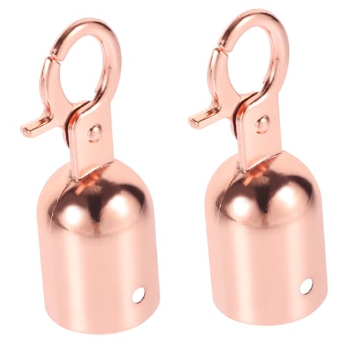 IWOWHERO 2pcs Guardrail Hook Lanyard Hooks Rope End Snap Hook Cord End Stopper Cord Hook Cord End Snap Guardrail Cord End Cap Stopper Cord Rope Ends Stainless Steel Golden
