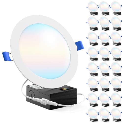 Sunco 24 Pack 6 Inch Ultra Thin LED Recessed Ceiling